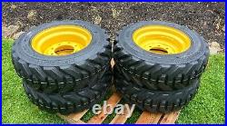 4-NEW 10-16.5 HD Skid Steer Tires/Wheels/Rims for New Holland & more 12PLY