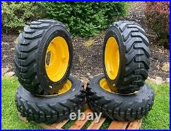 4-NEW 10-16.5 HD Skid Steer Tires/Wheels/Rims for New Holland & more 12PLY