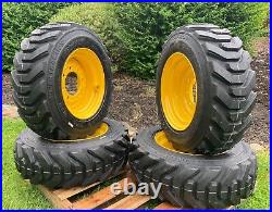 4-NEW 10-16.5 HD Skid Steer Tires/Wheels/Rims for New Holland & more 12PLY