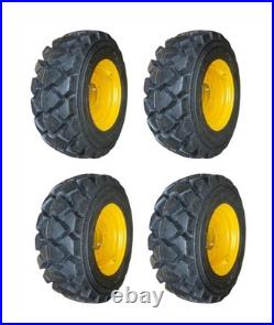 4 NEW 12-16.5 Galaxy Hulk L5 Skid Steer Tires/Rims for New Holland LS180 & more