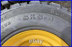 4 NEW 12-16.5 Lifemaster Style Skid Steer Tires & Wheels for New Holland & more