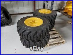 4 NEW 12 X 16.5 Skid Steer Tires & Rims for CASE, NEW HOLLAND 12x16.5 14 ply