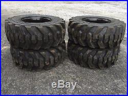 4 NEW 14-17.5 Skid Steer Tires & Rims for New Holland, John Deere- 14X17.5