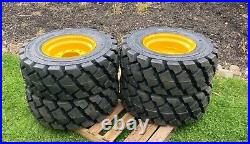 4 NEW Heavy Duty 12-16.5 Skid Steer Tires & Wheels for New Holland 12X16.5