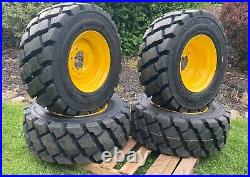 4 NEW Heavy Duty 12-16.5 Skid Steer Tires & Wheels for New Holland 12X16.5