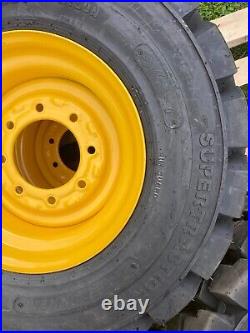 4 NEW Heavy Duty 12-16.5 Skid Steer Tires & Wheels for New Holland 12X16.5