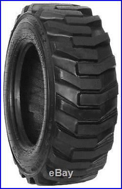 4 New 10x16.5 10-Ply Skid Steer Tires withRim Guard on New Holland Yellow Wheels