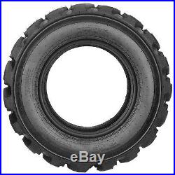 4 New 12x16.5 Skid Steer Tires 12 Ply withRim Guard on New Holland Yellow Wheels
