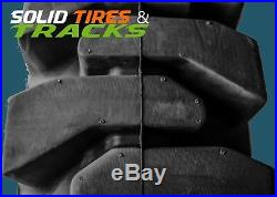 4 No Flats 14-17.5/36x13-20/14x17.5 Solid Skid Steer Tires + rims Heavy Duty