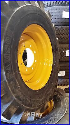 (4-Tires with Wheels) New Holland LS 180 230 skidsteer tire size 14-17.5 14175