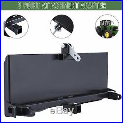 47 3-Point Attachment Adapter Trailer Hitch for Kubota Bobcat Skidsteer Tractor