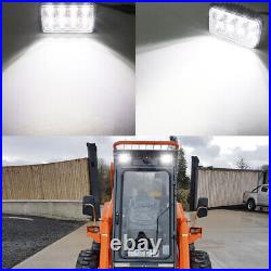 4PCS TL650 LED Work Tractor Light For Ford New Holland Skid Steer High/low Beam
