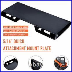 5/16 Steel Quick Attachment Mount Plate for Kubota Bobcat Skidsteer Tractor
