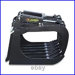 60 Dual Cylinder Root Grapple Bucket Attachment Fits Skid Steer Quick Attach