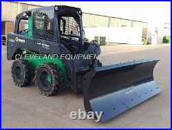 72 CID HD SNOW PLOW ATTACHMENT Hydraulic Angle Blade Bobcat Skid Steer Loader