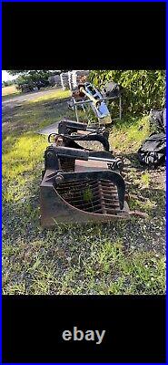 72 Dual Cylinder Root Grapple Bucket Skid Steer Attachment Kubota Skidsteer