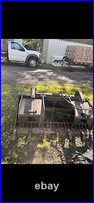 72 Dual Cylinder Root Grapple Bucket Skid Steer Attachment Kubota Skidsteer