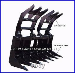 72 SEVERE-DUTY ROOT GRAPPLE RAKE ATTACHMENT New Holland Case Skid-Steer Loader