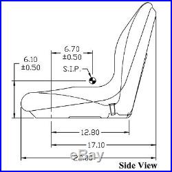 7805CO New Skid Steer Gray Seat with Slide Tracks made to fit NH LS120 LS125 +
