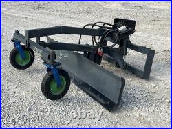 87 Grader Blade Attachment Fits Skid Steer Quick Attach Requires 12 Volt