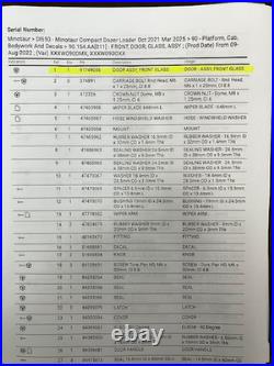 Case DL550, TV620B, New Holland C362 Skid Steer Front Glass Windshield Kit Used