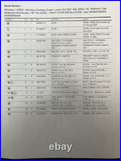 Case DL550, TV620B, New Holland C362 Skid Steer Front Glass Windshield Kit Used