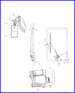 Case New Holland CNH Skid Steer Glass Panel 87727204 NOS