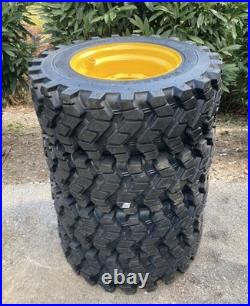FOAM FILLED 10-16.5 SKS-9 Skid Steer Tires/Rims for New Holland & more-10X16.5