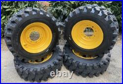 FOAM FILLED 10-16.5 SKS-9 Skid Steer Tires/Rims for New Holland & more-10X16.5