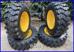 FOAM FILLED 10-16.5 SKS-9 Skid Steer Tires/Rims for New Holland & more-10X16.5