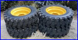 FOAM FILLED 10-16.5 SKS-9 Skid Steer Tires/Rims for New Holland & more-10X16.5