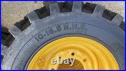 FOAM FILLED 10-16.5 SKS-9 Skid Steer Tires/Rims for New Holland & more-10X16.5