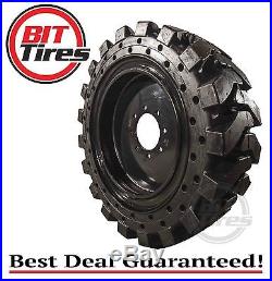 Flat Free Solid R4 Skid Steer Tires 12-16.5 With Rim Kubota, New Holland