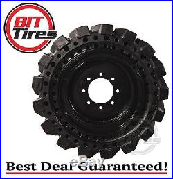 Flat Free Solid R4 Skid Steer Tires 12-16.5 With Rim Kubota, New Holland