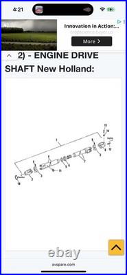 Genuine Oem Nos New Holland 216871 Drive Shaft L35 L775 Skid Steer Loader 9635