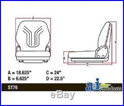 Grammer Msg65 Seat Skidsteer Const. Turf Case Bobcat John Deere New Holland
