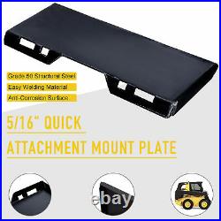 HD 5/16 Quick Tach Attachment Mount Plate for Kubota Bobcat Skid Steer Steel