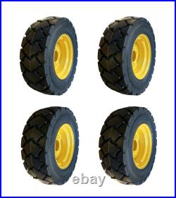 HeavyDuty 10-16.5 SKS-6 L-5 Skid Steer Tires/Rims for New Holland & more (6LUG)