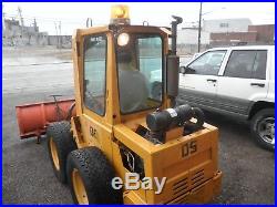 Military Surplus Low hour Diesel SKID STEER with snow plow and broom ENCLOSED CAB