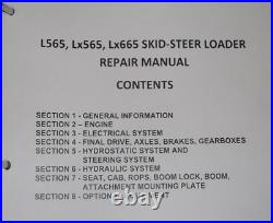 NEW HOLLAND L565 Lx565 LX665 SKID STEER SERVICE SHOP REPAIR MANUAL BOOK OEM