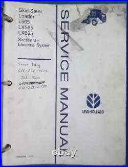 NEW HOLLAND L565 Lx565 LX665 SKID STEER SERVICE SHOP REPAIR MANUAL BOOK OEM