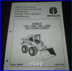 NEW HOLLAND L865, LX865, L885 & LX885 Skid-Steer Loader Parts Manual Catalog OEM