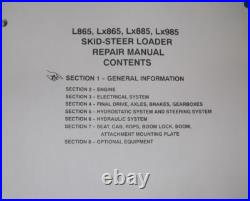 NEW HOLLAND L865 Lx865 Lx885 SKID STEER SERVICE SHOP REPAIR WORKSHOP MANUAL