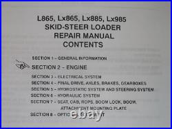 NEW HOLLAND L865 Lx865 Lx885 SKID STEER SERVICE SHOP REPAIR WORKSHOP MANUAL