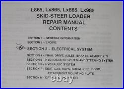 NEW HOLLAND L865 Lx865 Lx885 SKID STEER SERVICE SHOP REPAIR WORKSHOP MANUAL