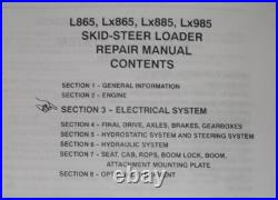 NEW HOLLAND L865 Lx865 Lx885 SKID STEER SERVICE SHOP REPAIR WORKSHOP MANUAL