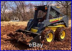 New Holland Ls170 Skid Steer Loader Plow Tractor Turbo Diesel 4x4 Aux Hyd Crawl