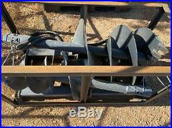 NEW Skid Steer Auger Post Hole Digger with 12 & 18 Dirt Bits 2 Hex Drive Motor