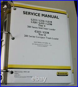 New Holland 200 Series Skid Steer Loader Service Manual L213 L216 C232 Tier 4