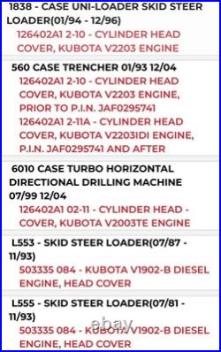 New Holland 503335 GASKET Fits CASE Skid Steer Models 1838 560 6010 L553 L555
